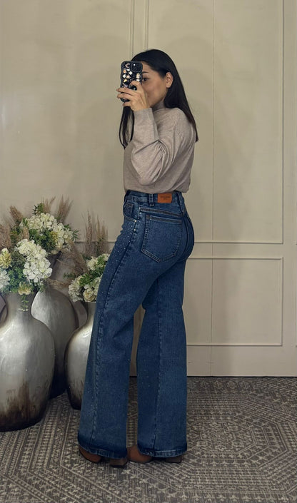 Pantalon brillos corte recto