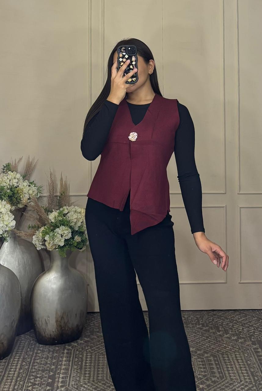 Chaleco otoño boton grande