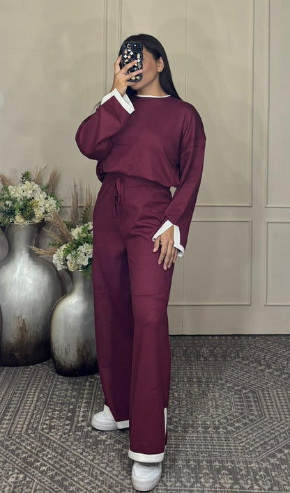 Conjunto manga larga linea blusa y pantalon