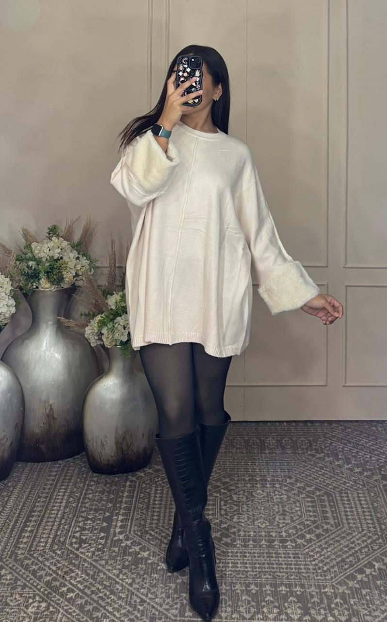 Bluson oversize puño peluche