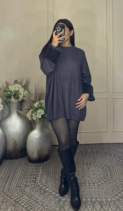 Bluson oversize puño peluche