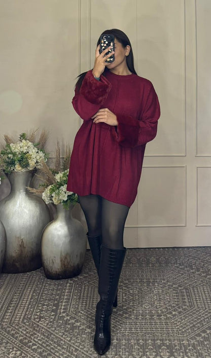 Bluson oversize puño peluche