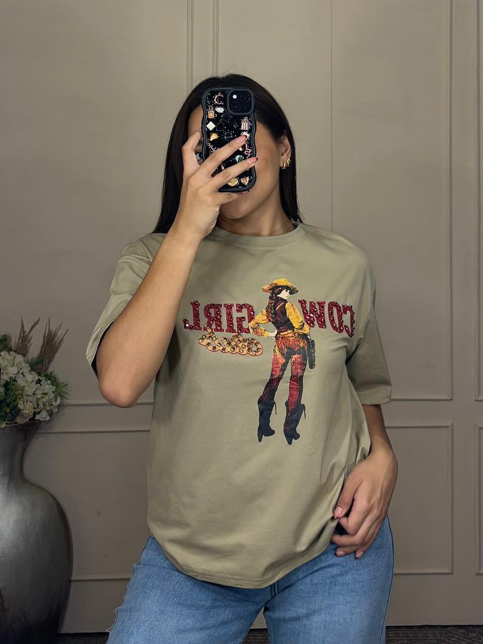 Playera cow girl