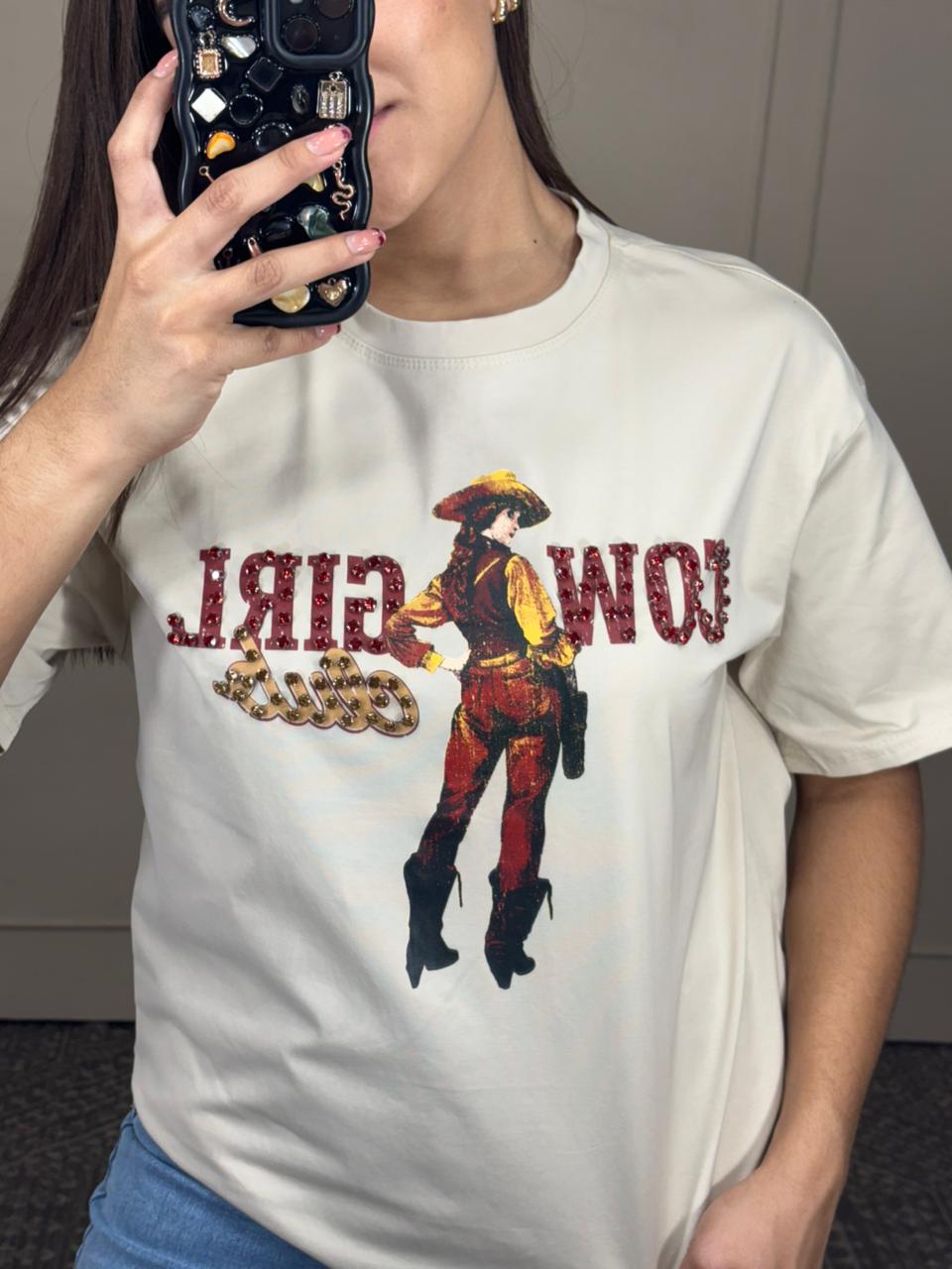 Playera cow girl