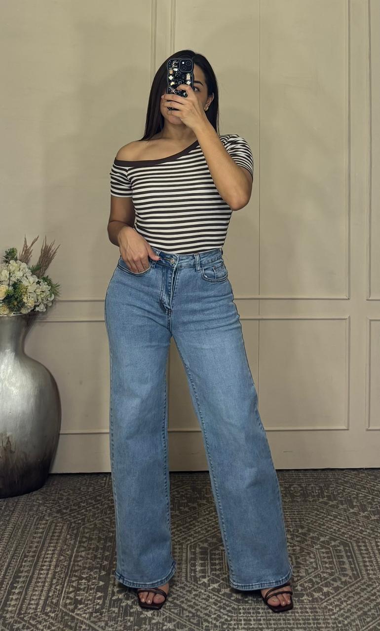 Pantalon mezclilla claro