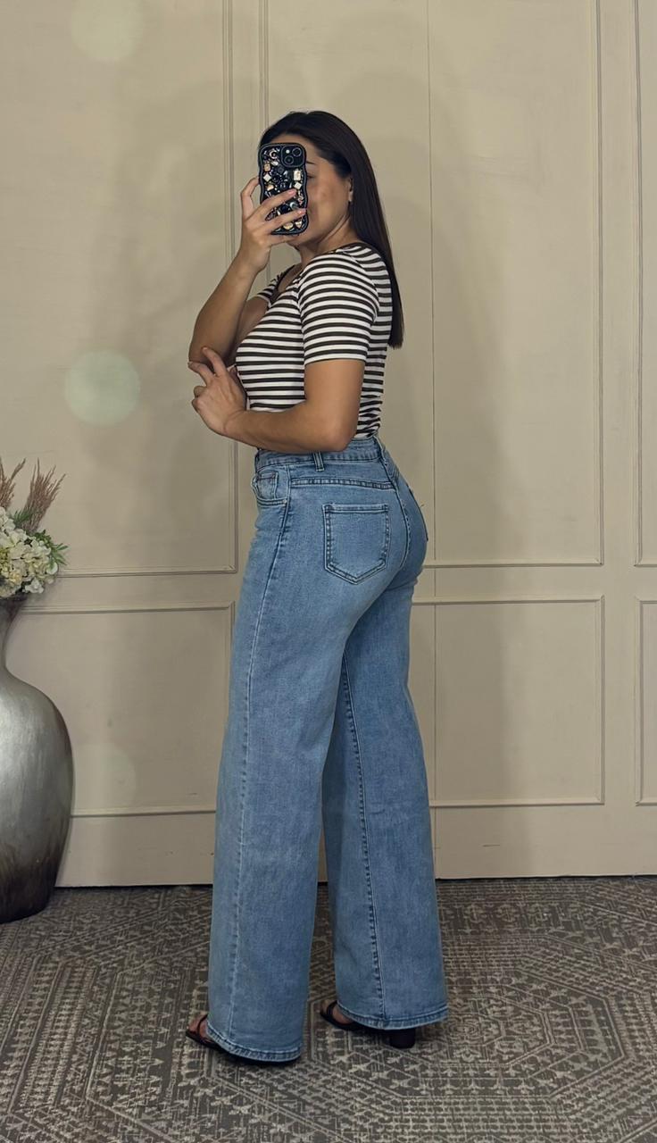Pantalon mezclilla claro