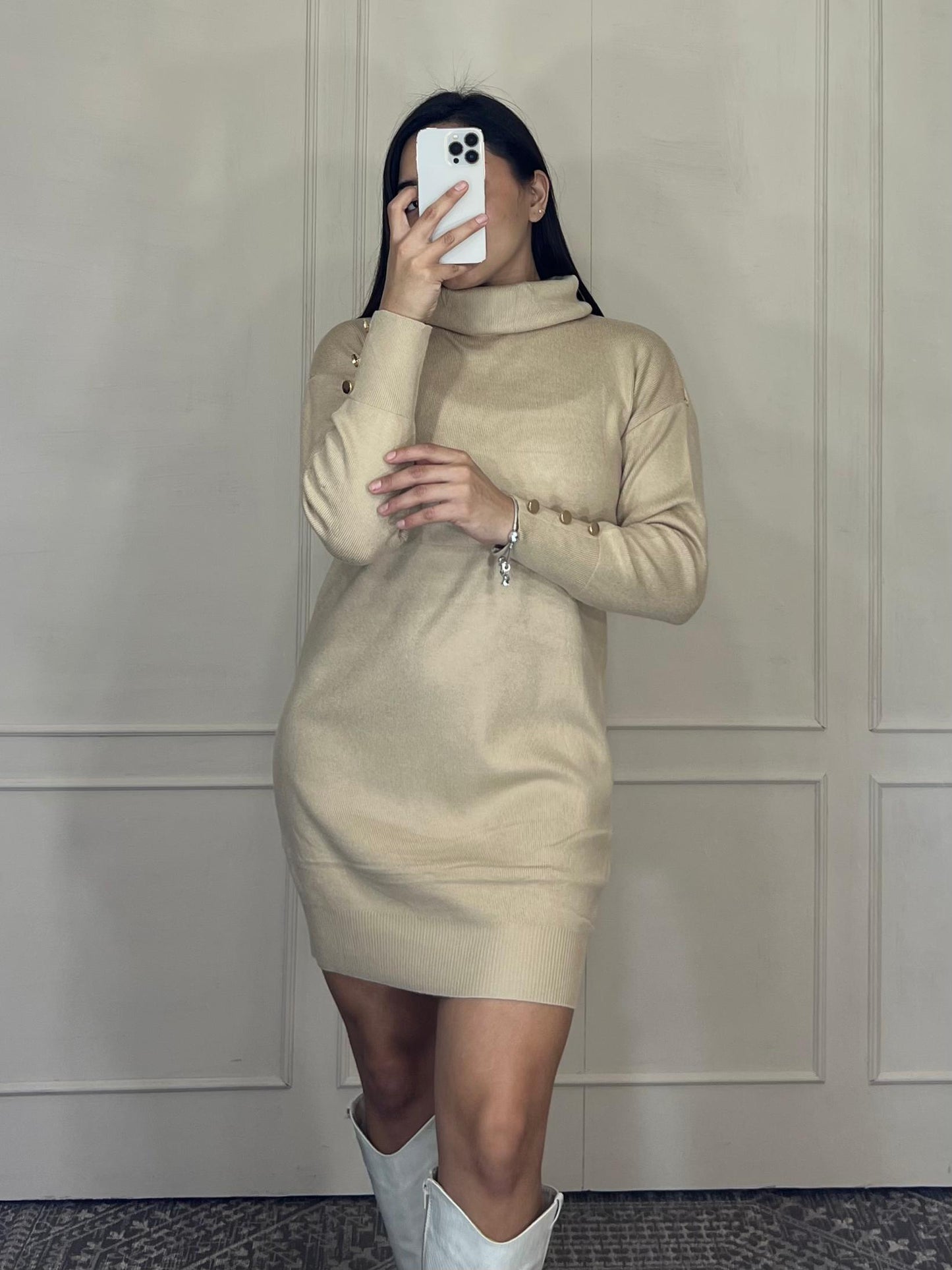 Bluson/Vestido cuello tortuga