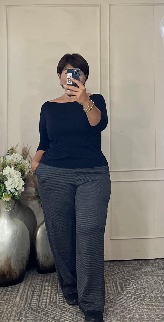 Pantalon rayas con elastico unitalla