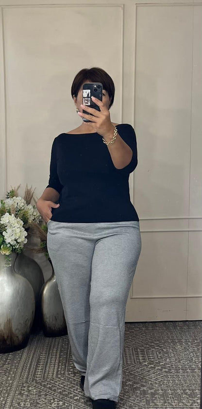 Pantalon rayas con elastico unitalla
