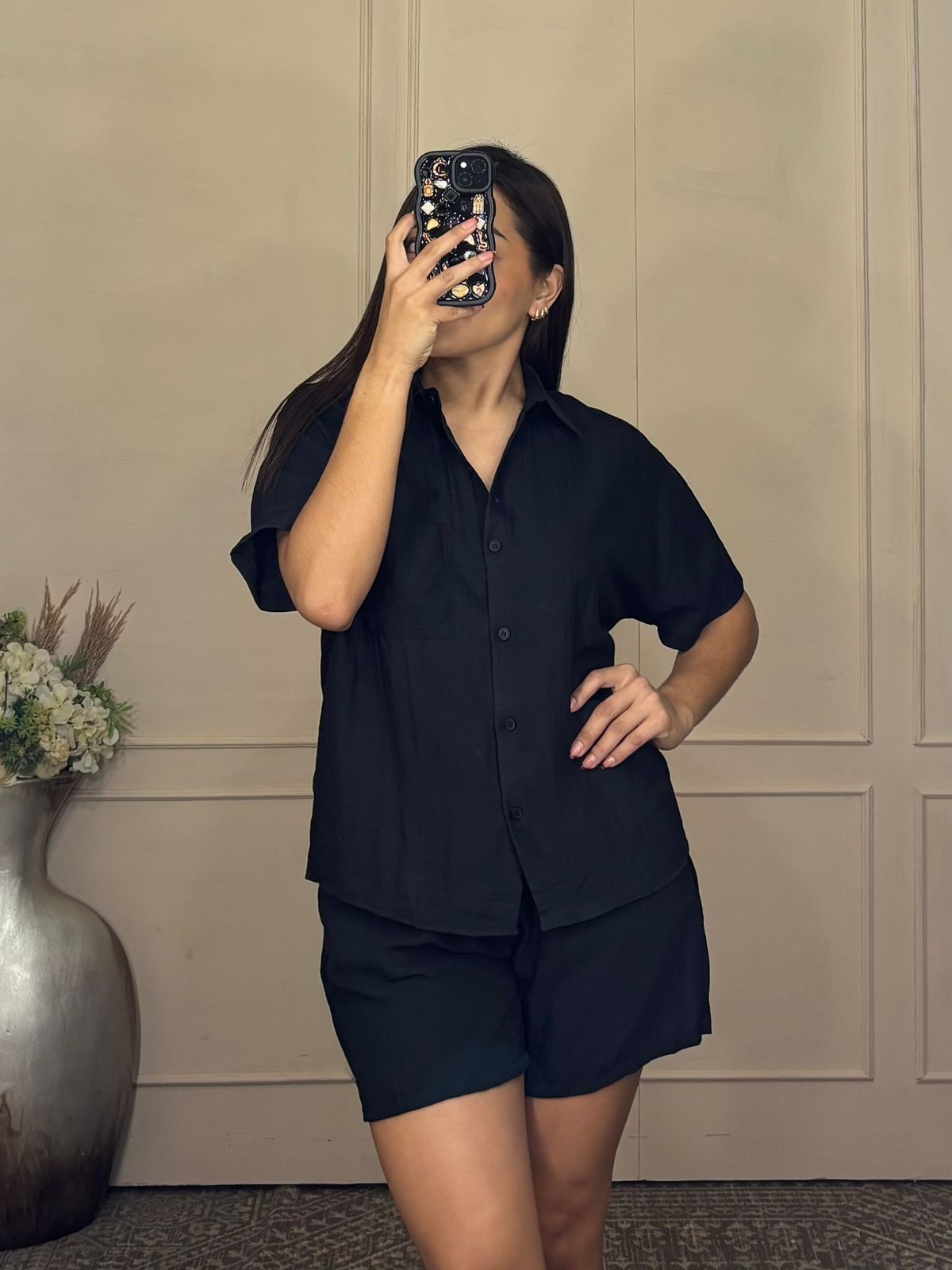 Conjunto Short blusa botones