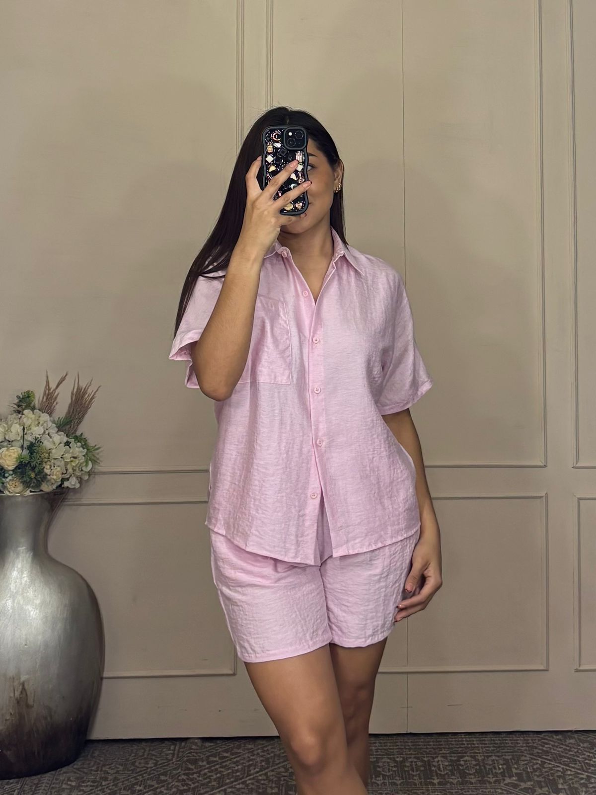 Conjunto Short blusa botones