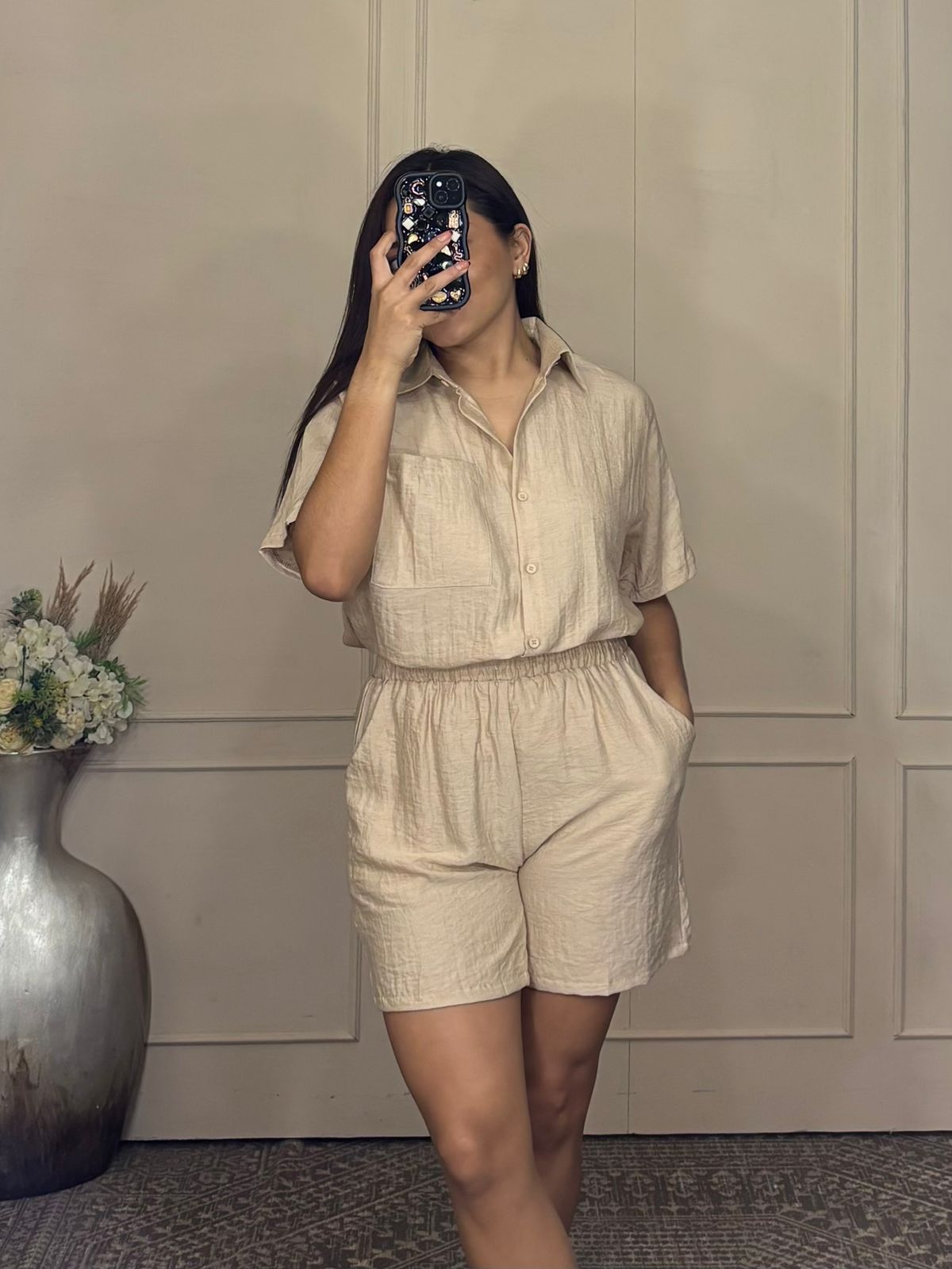 Conjunto Short blusa botones