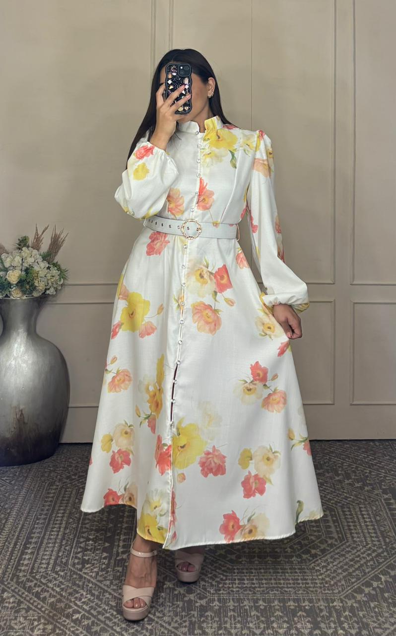 Vestido Floral Blanco