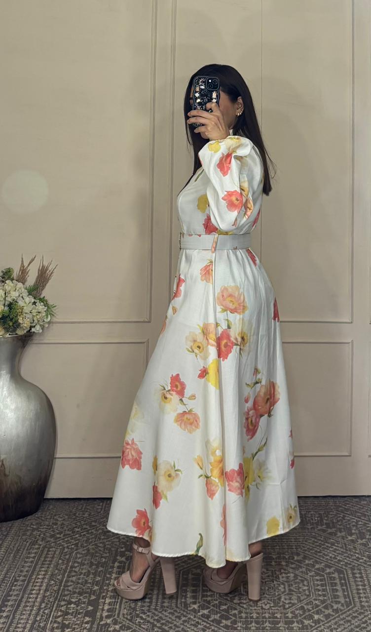 Vestido Floral Blanco